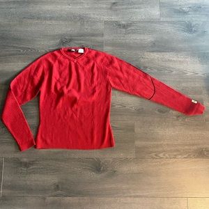 Small Red North Face Sweater